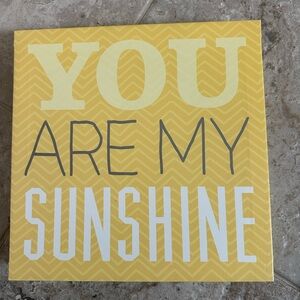 Yellow 'You Are My Sunshine' Wall Art